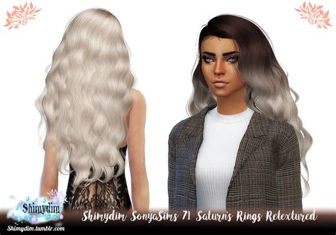 Shimydim Sonyasims 71 Saturns Rings Hair Retextured Sims 4 Hairs