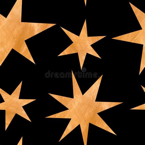 Hand Drawn Beautiful Illustration Gold Stars Stock Illustration