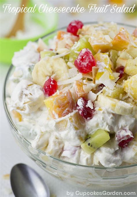 Do i even need to tell you which type i am? Tropical Cheesecake Fruit Salad | Summer Dessert Salad ...