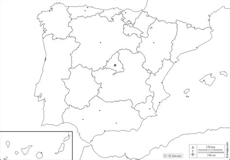 España Mapa Gratuito Mapa Mudo Gratuito Mapa En Blanco Gratuito