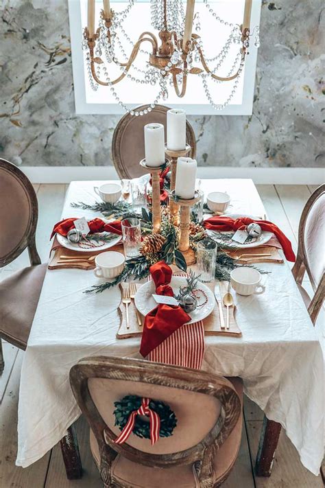 Easy Christmas Table Setting with Red – Hallstrom Home