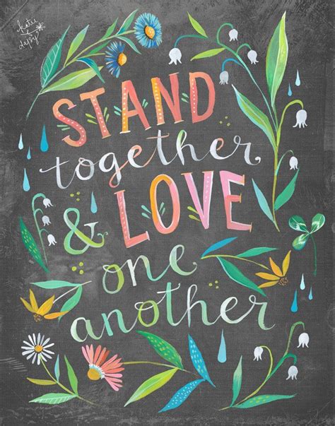 Finally, let understand that when we stand together, we will always win. Stand Together Print | Unity Quote | Watercolor Quote ...
