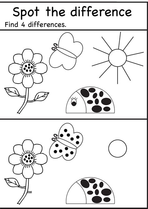 Spot The Difference Worksheets For Kids Preschool Worksheets