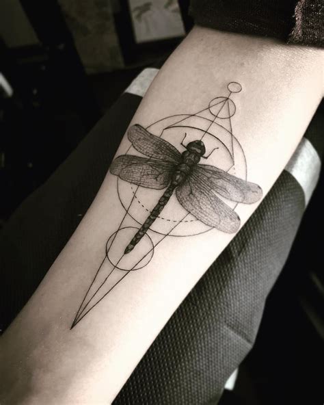 Geometric Tattoo Dragonfly Tattoo Forearm Tattoo Realistic Tattoo