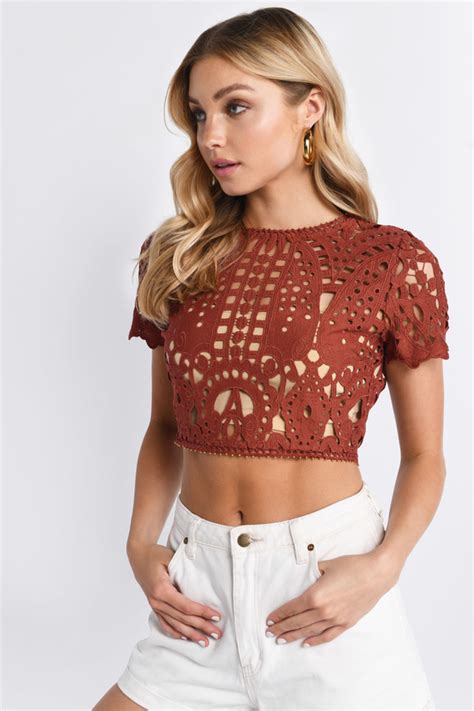 Lovely White Crop Top Boho Crop Top White Lace Crop Top