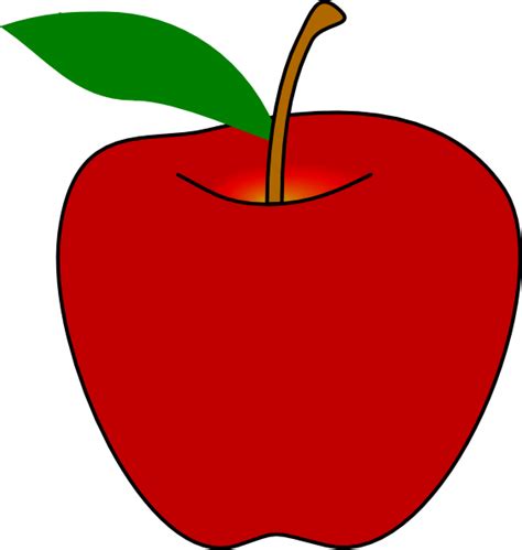 Red Apple Clip Art At Vector Clip Art Online Royalty Free