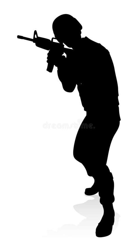 Soldier High Quality Silhouette Stock Vector Illustration Of July