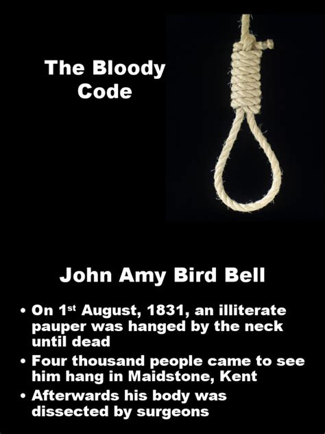 The Bloody Code Hanging Capital Punishment