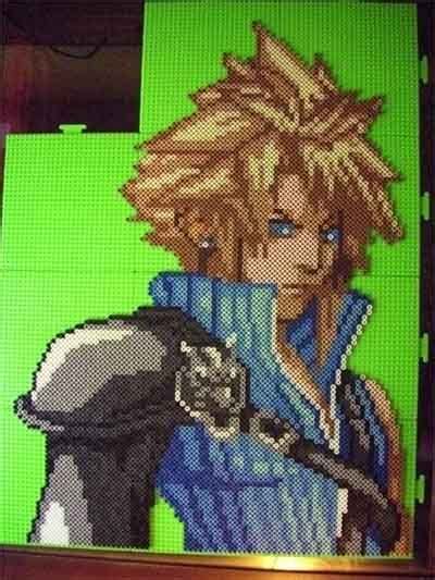 Cloud Strife Perler Bead