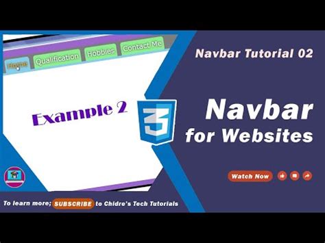 Create Navigation Bar Using HTML And CSS Example Navbar Tutorial Video Lecture Crash