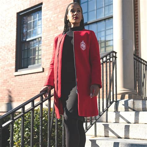 Red Olivia Coat In 2020 Delta Sigma Theta Ts Delta Sigma Theta