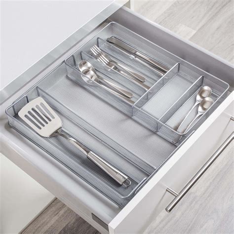 Ksp Mesh Expandable Cutlery Tray Silver Kitchen Stuff Plus