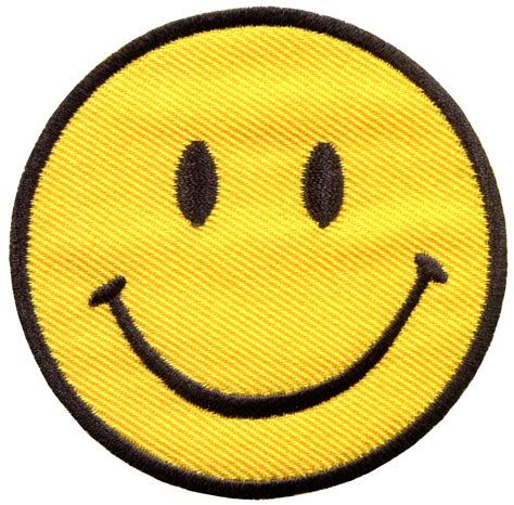 Smiley Face Retro Boho Hippie 70s Embroidered Applique Iron On Patch S