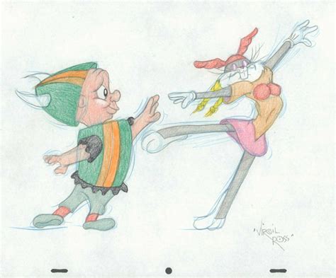 Bugs Bunny And Elmer Fudd Whats Opera Doc Looney Tunes Art By