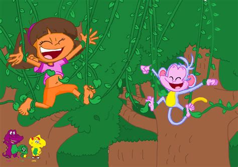 Dora Boots And The Tickle Vines Redraw By Purpledino100 On Deviantart