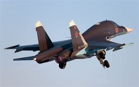 Military Sukhoi Su 34 Jet Fighters Hd Wallpaper Peakpx