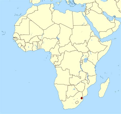 Detailed Location Map Of Swaziland In Africa Swaziland Africa