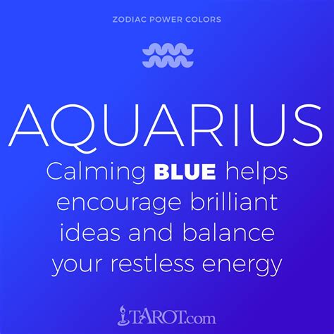 Your Zodiac Signs Power Color Power Colors Aquarius Zodiac Signs