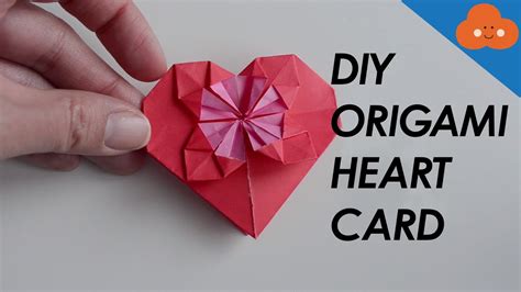 Fold up the bottom edge as shown. DIY Origami Heart Card - YouTube