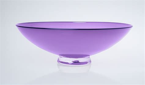 Opaque Violet Bowl With Lapis Lip By Nicholas Kekic Art Glass Bowl Artful Home