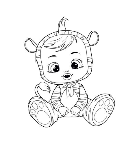 Colorir E Pintar Cry Babies In 2021 Baby Coloring Pages Baby Magic