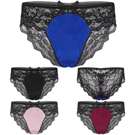 Mens Floral Lace Briefs See Through Mesh G String Panties Lingerie Underwear 1139 Picclick