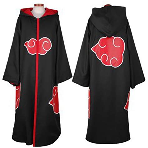 Anime Naruto Akatsuki Member Red Cloud Cosplay Cloak Costume Unisex