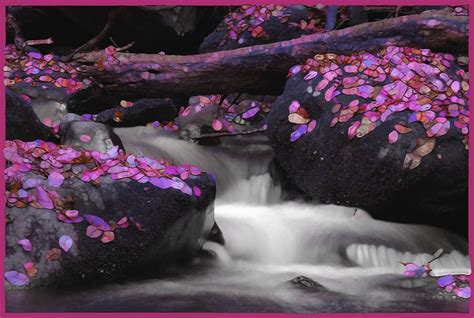 Purple Abstract Waterfall Photograph By Dan Sproul