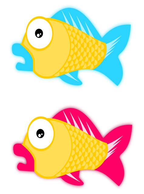 Blue Cartoon Fish Free Vector Graphic On Pixabay