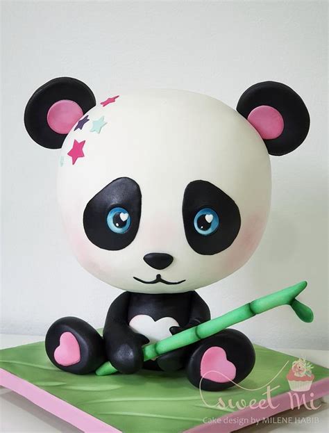 Panfy Sweet Panda Decorated Cake By Milene Habib Cakesdecor