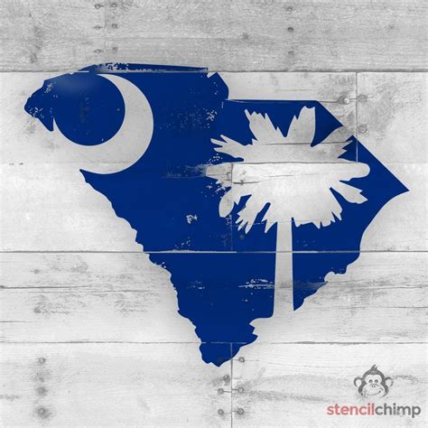 Stencil South Carolina State Stencil Crescent Moon And Etsy South