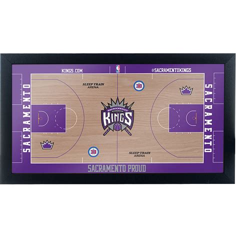 Sacramento Kings Official Nba Court Framed Plaque