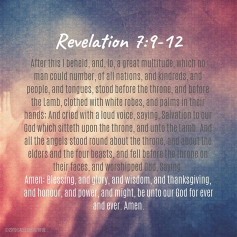 Revelation 79 12 Revelation 19 11 Revelation Bible Study Scriptures