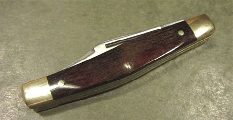 Vintage craftsman usa 3 blade stock man pocket knife. Vintage Sears Stainless USA 95417 Wood Handle Brass ...
