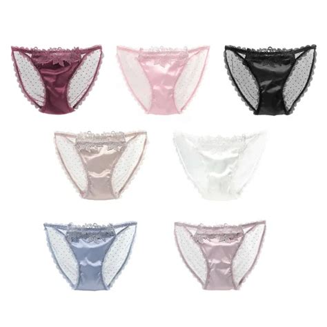 Women S Sexy Lace Satin Mesh Panties Briefs Underwear Lingerie Knickers