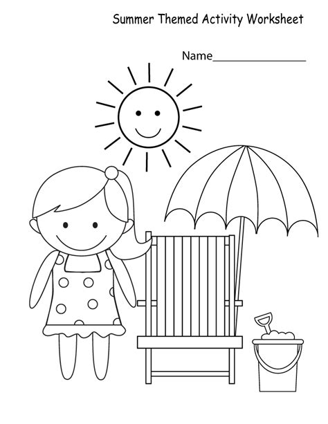 Summer Worksheets Best Coloring Pages For Kids