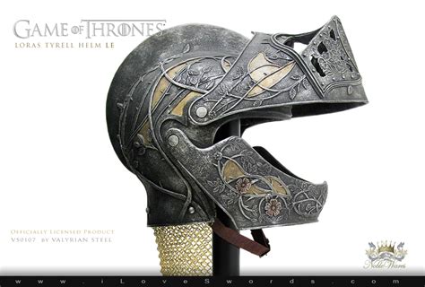 House tyrell based on loras tyrell\'s armor. Game of Thrones Loras Tyrell Helmet by Valyrian Steel