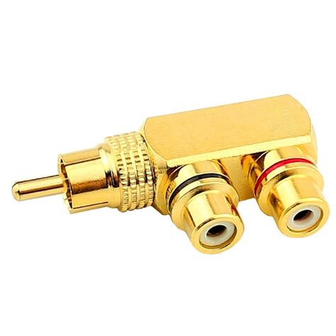 Gold Plated Pure Copper Rca Revolution 2 Female Lotus Audio And Video Av Adapter