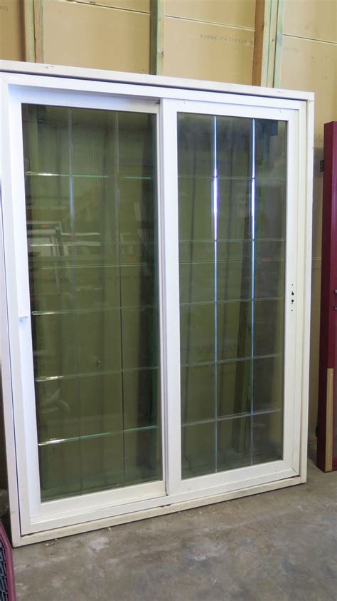 Patio Sliding Glass Door 59 34 X 79 58 White Vinyl Beveled
