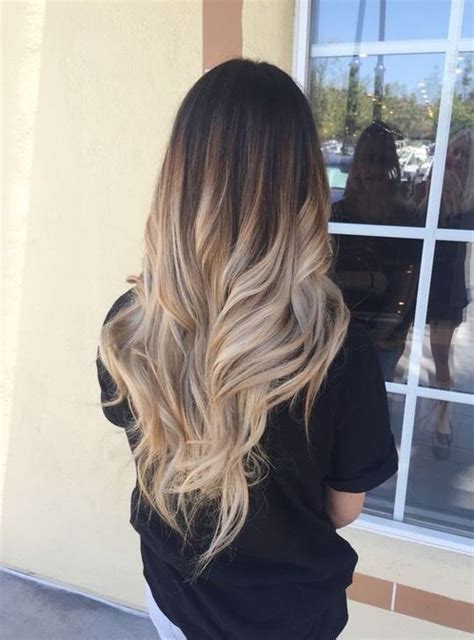 Long Layers With Balayage Ombre Highlights Ombre Highlights Hair Color