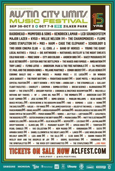 Austin City Limits Lineup Kendrick Lamar Lcd Soundsystem Kacey Musgraves And More Spin