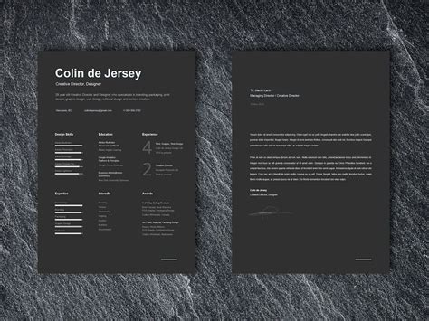 Free Black Resume Template Cover Letter Cover Letter Design Resume Template Free Resume