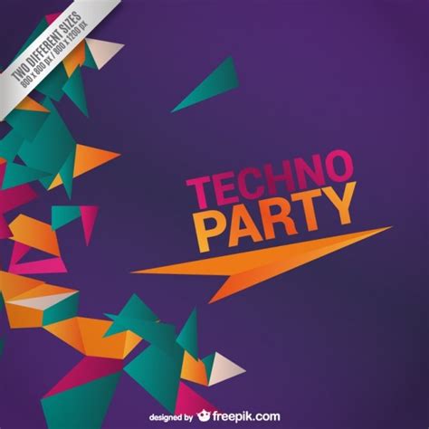 Techno Party Vector Free Download