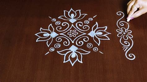 Easy Beautiful Rangoli With Side Designs Friday Rangoli Rangoli Borders