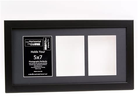 5x7 Black 3 Opening Picture Frame With 10 By 20 Inch Collage Etsy