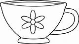 Cup Colouring Clipart Coloring Coffee Simple Transparent Drawing Webstockreview sketch template