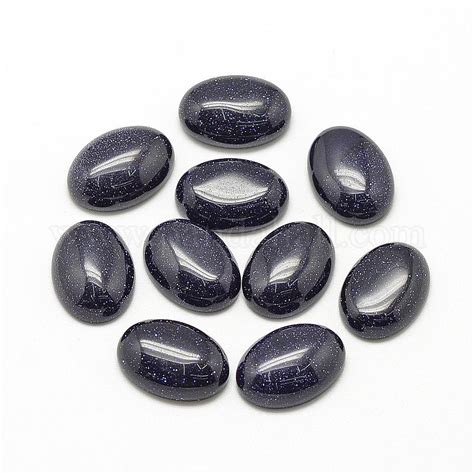 Wholesale Synthetic Blue Goldstone Cabochons