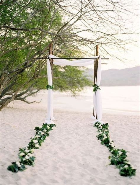 Wedding Aisle Can Be Lined By Coconutpalm Leaves Accented With