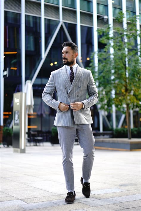 How To Wear A Pinstripe Grey Suit 5 Ways Mens Style And Fashion Lookbook — Mens Style Blog