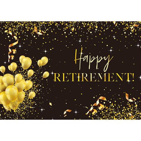 Buy Allenjoy 7x5ft Black And Gold Happy Retirement Photography Backdrop
